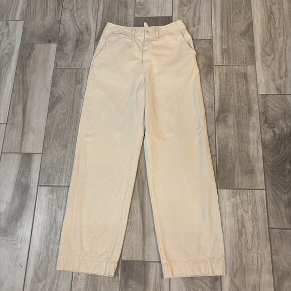 Imogene + Willie Military Trousers In Ivory Women’s Sz 26/32 Pockets Cotton - Picture 1 of 14